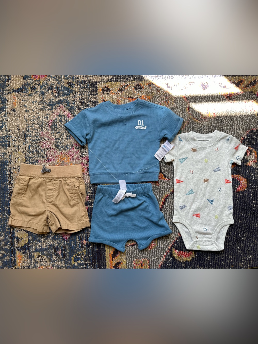 Carter's 6mo bundle lot Thermal Tee & Shorts Set Cat & Jack Sports